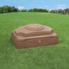 Step2 Play and Store Kids Plastic Sandbox with Cover, Brown