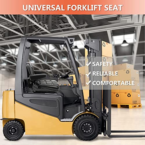 0049ebf86a9f47b28e011320ba46b214 Universal Fold Down Forklift Seat, Micro Switch, Armrest And Safety Belt, for Tractor