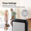 Air Purifiers for Home Up to 1,748ft², True HEPA Filter for Smoke, Allergies, Pet Dander, Odor, Air Quality Monitor, Auto&Eco Mode, Timer, Filter Indicator, 3yr Warranty, 200M, Black
