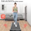 Walking Pad, Under Desk Treadmill with Incline for Home Office 2.5HP Portable Walking Treadmill with 280 Lbs Weight Capacity Walking Machine, Remote Control, LED Display