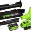 40V 185 MPH Variable Speed Cordless Leaf Blower/Vacuum, 4.0Ah Battery and Charger Included 24322