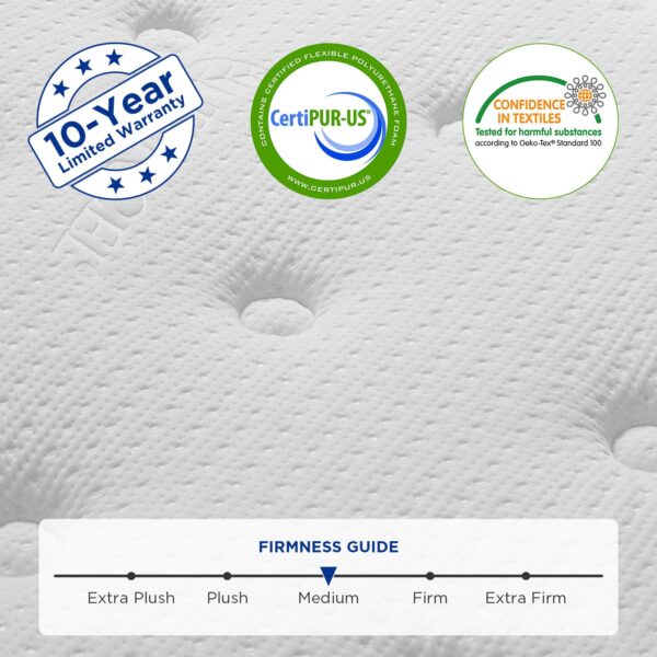 00d6b06455b84f51a0f72ed519e15314 Mubulily 10 Inch Hybrid Mattress in a Box with Gel Memory Foam