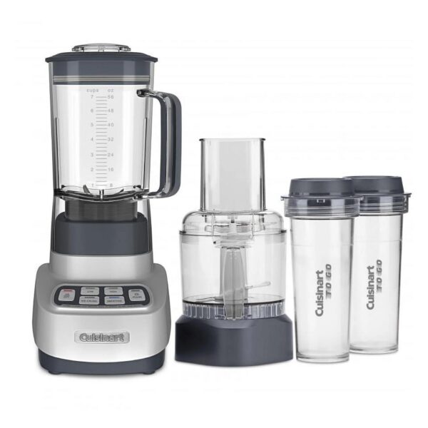 012def897a374ab983da83c290c8c2ea Cuisinart Velocity Ultra Trio Blender and Food Processor with Travel Cups, Silver (BFP-650),56 gal