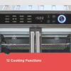 Crisp 'N Bake Air Fryer Toaster Oven Combo, 12 in 1 Countertop Convection Oven Cooks Food Fast, Fits a Whole Pizza or 6 Toast Slices, French Doors with Stainless Steel Finish