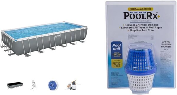 019e46ca31b544e09908d776df8e4562 Bestway Oval Above Ground Pool Set (10' x 6'7" x 33")| Includes Filter Pump & ChemConnect Dispenser
