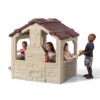 Step2 Charming Cottage Brown Toddler Plastic Playhouse for Kids Outdoor Toys