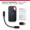 SanDisk - Extreme Portable 2TB External USB-C NVMe SSD - Black