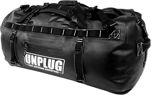 020a6fe22d524456a68344c3aa1d9f11 UNPLUG Ultimate Adventure Bag -1680D Heavy Duty Waterproof Travel Duffel Bags for Camping, Motorcycle Dry Bag, Waterproof Bags for Boating, Waterproof Duffle Backpack,Tactical Duffle Bag