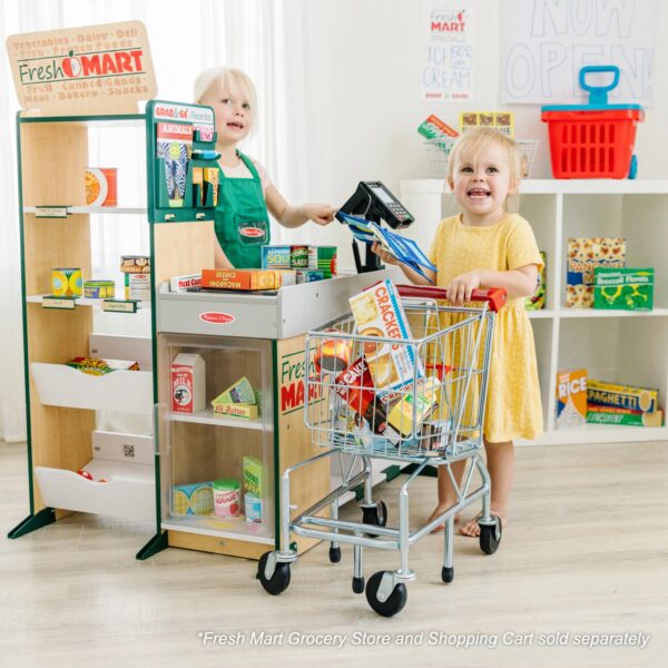 Melissa & Doug Freestanding Wooden Fresh Mart Grocery Store - FSC Certified
