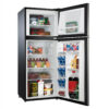 4.6. Cu ft Two Door Mini Refrigerator with Freezer, Stainless Steel