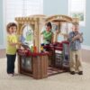 Step2 Grand Walk-in Kitchen Plastic Play Kitchen and Kid Grill, Brown