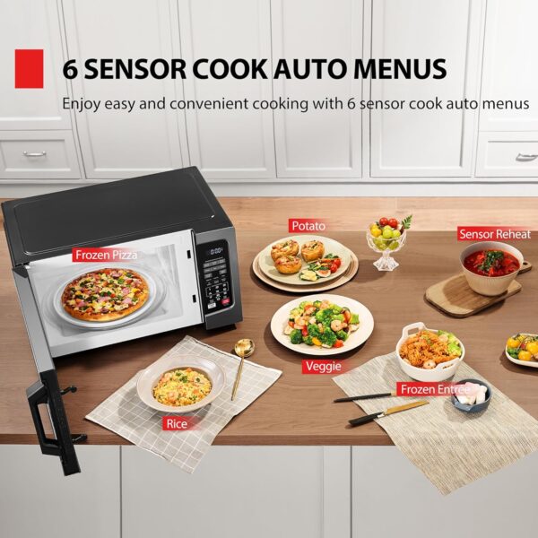 0263638c392449d4988419cbe1de148a Air Fryer Combo 8-in-1 Countertop Microwave Oven, with Convection, Broil, Odor Removal Mode, 12.4" Position Memory Turntable, Child-Lock, 1.0 Cu.ft, Black Stainless Steel, ML2-EC10SA(BS)