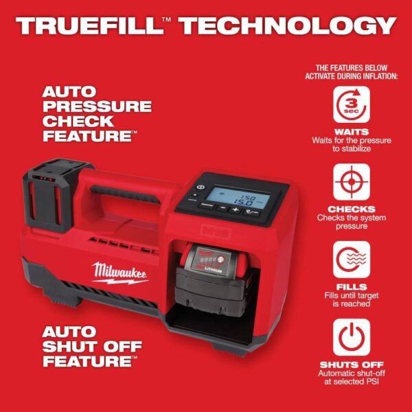 02e73483c5bc4311b8da6d1e3bd39d5d 2848-20 M18 18-Volt Lithium-Ion Cordless Inflator (Tool-Only)