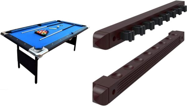 03f32f51e4114f968030a2b127a1ea10 Hathaway Fairmont 6 Ft Portable Pool Table, Adults Folding Billiards Tables for Game Room with Easy Foldable Storage, Includes Full Set of Billiard Balls, Cues, Chalk & Brush