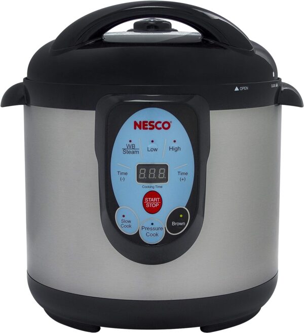 043bfa5740ab4b71ae97c5ccb19a934a NESCO NPC-9 Smart Electric Pressure Cooker and Canner, 9.5 Quart, Stainless Steel