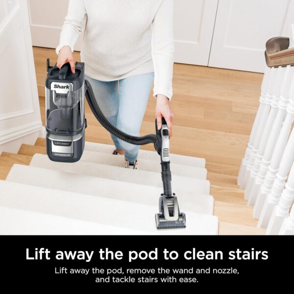 04f0206ce410444989cd8ed02ac4fa0f Rotator Pet Pro Lift-Away ADV Upright Vacuum with HEPA Filter, DuoClean PowerFins HairPro and Odor Neutralizer Technology, Pet Hair Pickup, For Carpets & Hardfloors, Dark Grey, LA555
