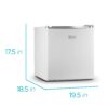 BLACK+DECKER BCRK17W Compact Refrigerator Energy Star Single Door Mini Fridge with Freezer, 1.7 cu. ft., White