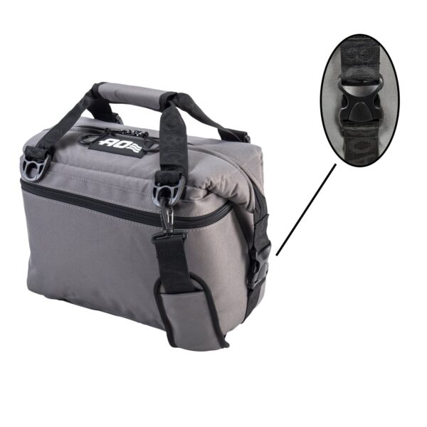 AO Coolers 12 cans cansvas Soft-Sided Cooler, Charcoal Gray