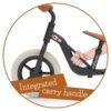 Chillafish Charlie lightweight toddler balance bike with carry handle, adjustable seat and handlebar, puncture-proof 10-inch wheels, for kids 18-48 months, Black