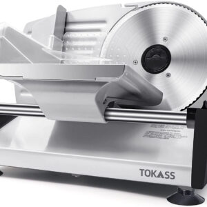 TOKASS Electric Deli Food Slicer with 7.5’’ Stainless Steel Blade