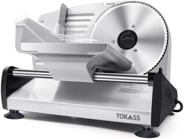 06a4f71d2c0144b88feb79f51ab279aa TOKASS Electric Deli Food Slicer with 7.5’’ Stainless Steel Blade