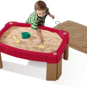 Step2 Naturally Playful Sand Table, Kids Sand Activity Sensory Table, 5 Piece Accessory Kit, Toddler Summer Outdoor Toys, 2+ Years Old