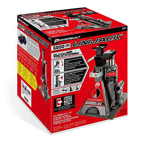 071d409b0500406eb5f48c716405fcc5 Powerbuilt 3 Ton, Bottle Jack and Jack Stands in One, 6000 Pound Capacity
