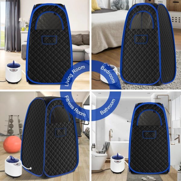 07436f7a5be648369c4e33adbae2d5aa X-Vcak Foldable Steam Sauna with 2.6L Steamer