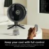 Shark - FlexBreeze Outdoor & Indoor Fan with InstaCool Misting Attachment, Cordless & Corded, Pedestal to Tabletop - Black