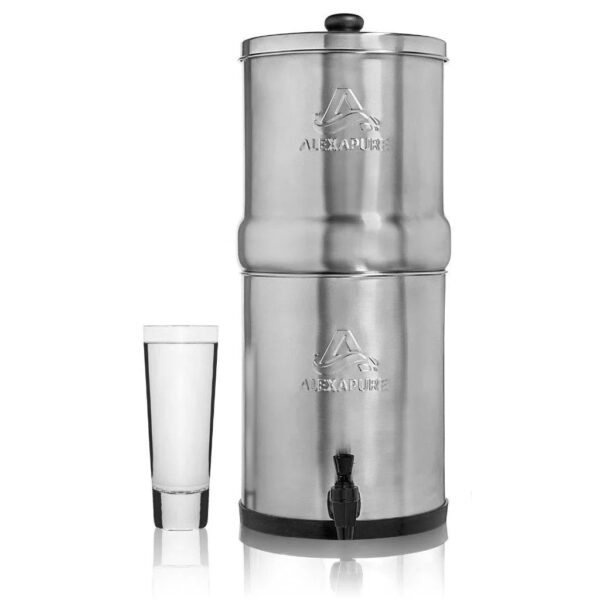 Alexapure Pro Stainless Steel Water Filtration System - 5,000 Gallon Throughput Capacity