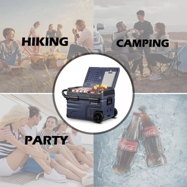 075c6fb59b27426c8f65c8567bdd5405 12 Volt 37 Qt. Portable Car Refrigerator, Car Freezer for Outdoor, Camping, Travel, RV,APP Control