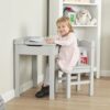 Wooden Lift-Top Desk & Chair - Honey