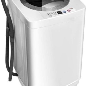 Portable Washing Machine, Full Automatic Washer and Dryer Combo, with Built-in Pump Drain 8 LBS Capacity Compact Laundry Washer Spin Dryer for Apartment RV Dorm