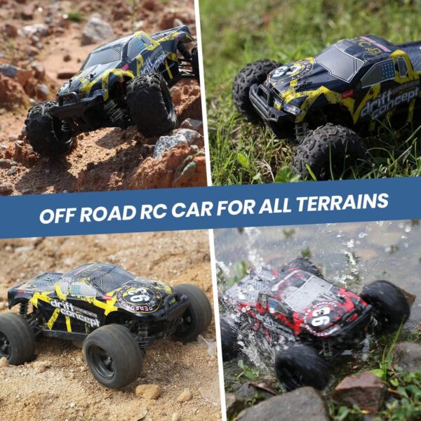09d25e2626104f36873c6285e5b7f0e4 Remote Control Car for Kids Adults 60KM/H 4x4 Power 1:18 Scale Brushless Motor, Hobby Electric Monster RC Truck All Terrain off Road 2 Batteries Outdoor Play