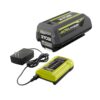40V Vac Attack Cordless Leaf Vacuum/Mulcher with 5.0 Ah Battery and Charger RY40451