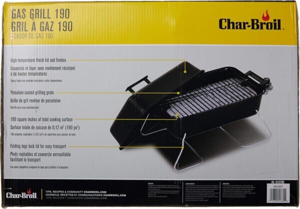 0a066dd1858e43bfa1ce098d40178853 Char-Broil Portable Convective 1-Burner Stainless Steel Propane Gas Grill - 465133010