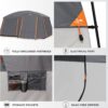 CORE Straight Wall Cabin Tents | 10 Person / 11 Person / 12 Person Large Multi Room Family Tents for Car Camping & Outdoor Adventures