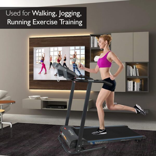 0a6b10314a0b4a72b93a965705b371ff SereneLife Folding Treadmill - Foldable Home Fitness Equipment with LCD for Walking & Running - Cardio Exercise Machine - Preset and Adjustable Programs - Bluetooth Connectivity