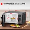 Air Fryer Combo 8-in-1 Countertop Microwave Oven, with Convection, Broil, Odor Removal Mode, 12.4" Position Memory Turntable, Child-Lock, 1.0 Cu.ft, Black Stainless Steel, ML2-EC10SA(BS)