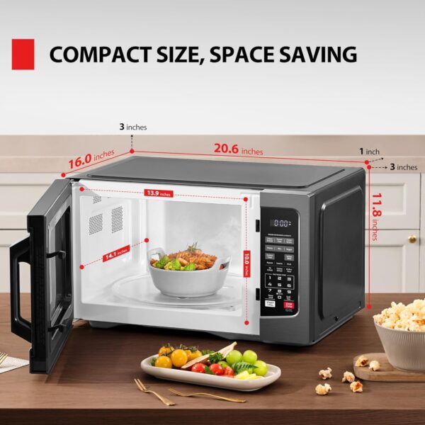 0a9bc118870747c7814b2b62e26f461c Air Fryer Combo 8-in-1 Countertop Microwave Oven, with Convection, Broil, Odor Removal Mode, 12.4" Position Memory Turntable, Child-Lock, 1.0 Cu.ft, Black Stainless Steel, ML2-EC10SA(BS)