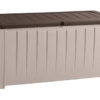 Novel Plastic Deck Storage Container Box Outdoor Patio Furniture 90 Gal, Brown