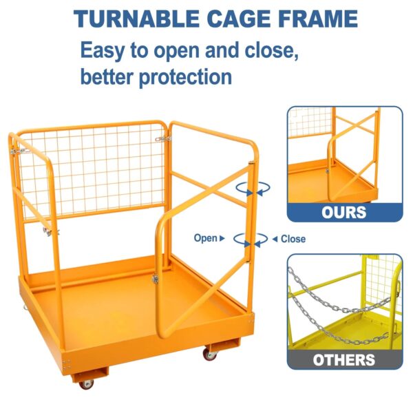 0ad0b899634543b9b60d62b020ded54d Sidasu Forklift Safety Cage 36x36 Inches Forklift Work Platform