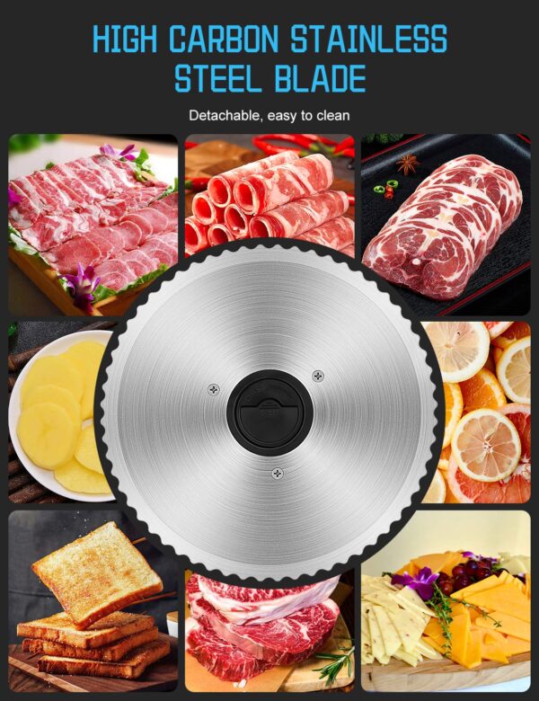 0ad8d86e32b64ed39fe4e153a128d51c TOKASS Electric Deli Food Slicer with 7.5’’ Stainless Steel Blade