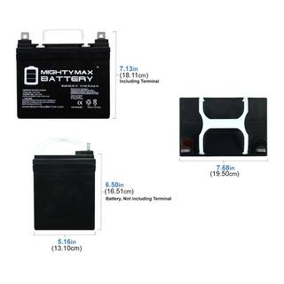 0ae431d6e3074bf088e507135a662071 MIGHTY MAX BATTERY ML35-12 - 12V 35AH Battery for Pride Jazzy Select Electric Wheelchair - 2 Pack MAX3437160