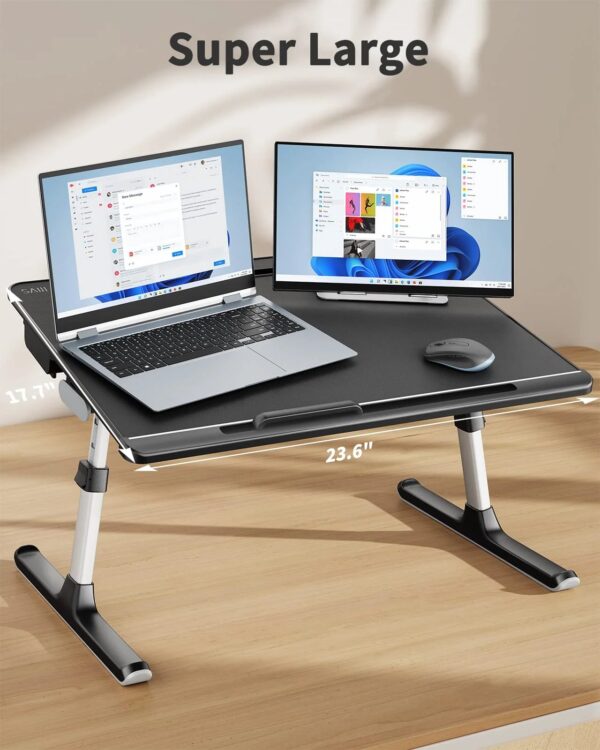 0b3bedd6516e48679e2824023720f617 SAIJI X-Large Adjustable Laptop Table with Storage Drawer