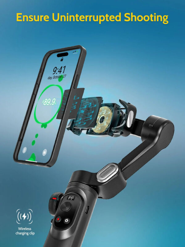 0b61a8e733d34fd98b5680308f008f52 AOCHUAN Gimbal Stabilizer for Smartphone w/Wireless Charging