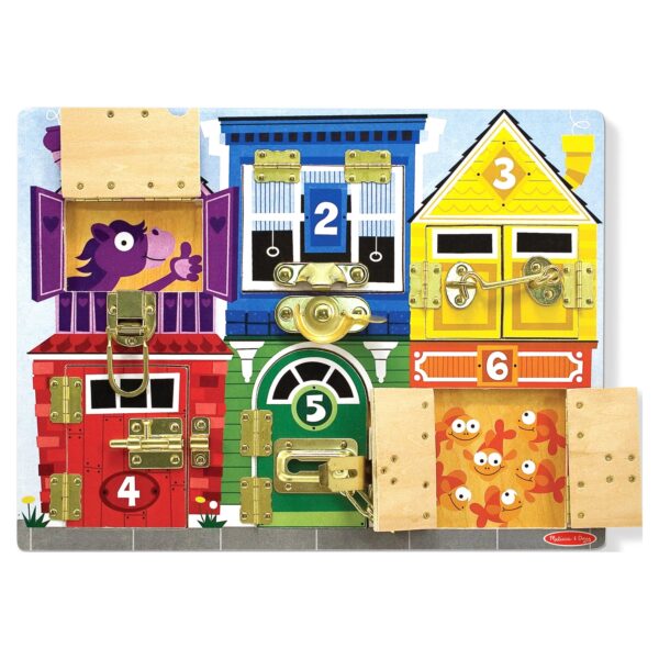 Melissa & Doug Latches Wooden Activity Board - FSC Certified Materials