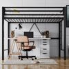 SHA CERLIN Junior Loft Bed Twin Size, Heavy Duty Twin Bed Frame