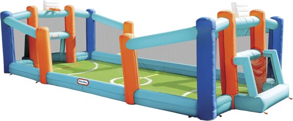 0c1773c5a9004b4fb237164a79df1ae8 Little Tikes Jump 'n Slide Inflatable Bouncer Includes Heavy Duty Blower With GFCI, Stakes, Repair Patches, And Storage Bag, for Kids Ages 3-8 Years