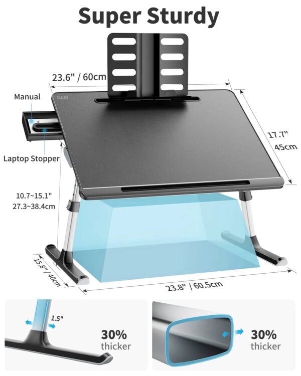 0d57fefc0f504d818f6c27be8b549630 SAIJI X-Large Adjustable Laptop Table with Storage Drawer